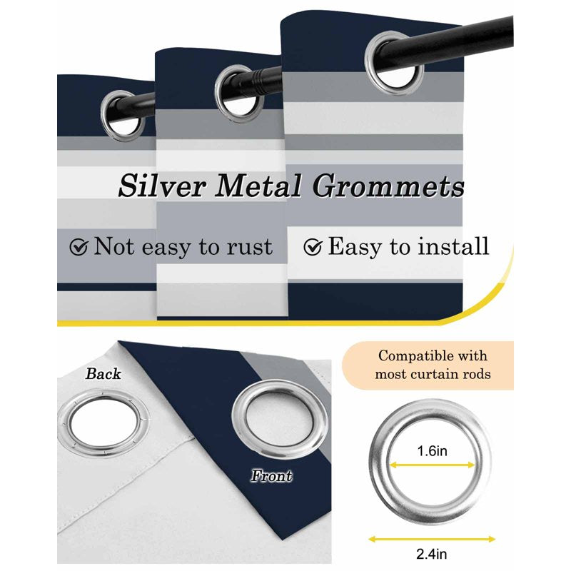 Blackout Curtains for Bedroom & Living Room - Thermal Insulated Grommet Drapes, 52x90 Inches, 2 Panels