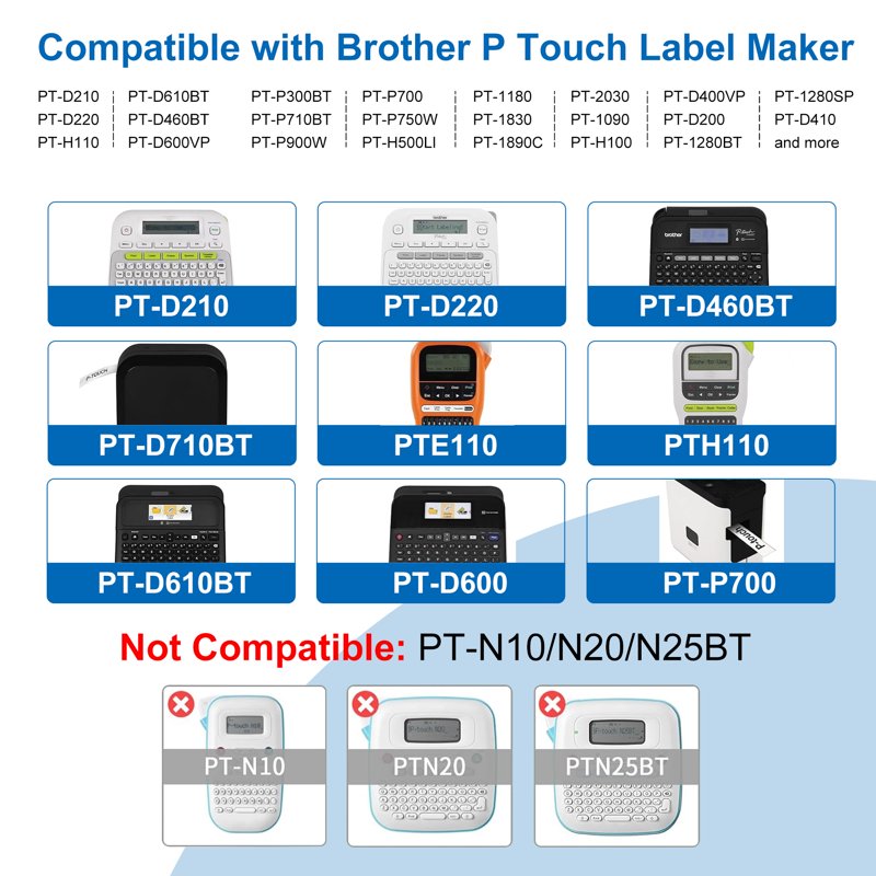 Brother TZe231 Label Maker Tape 12mm Laminated White Compatible for P Touch