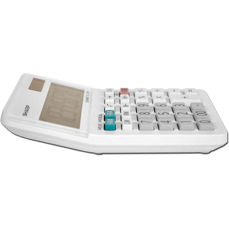Mini Desktop Calculator 8-Digit, White, Sharp EL-310WB Office Calculator