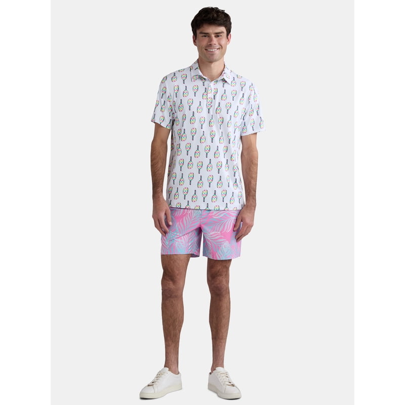 Men's Golf Polo Shirt with Allover Print and UPF50+ - Birdie Bound