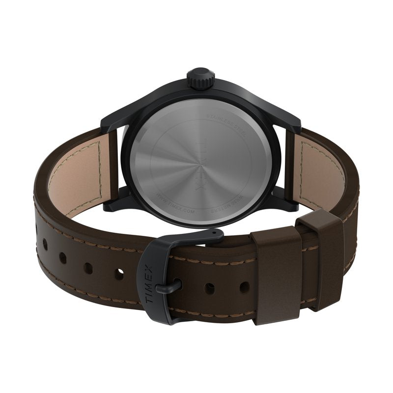 Timex Men's Expedition Watch with Brown Leather Strap Waterproof 50m