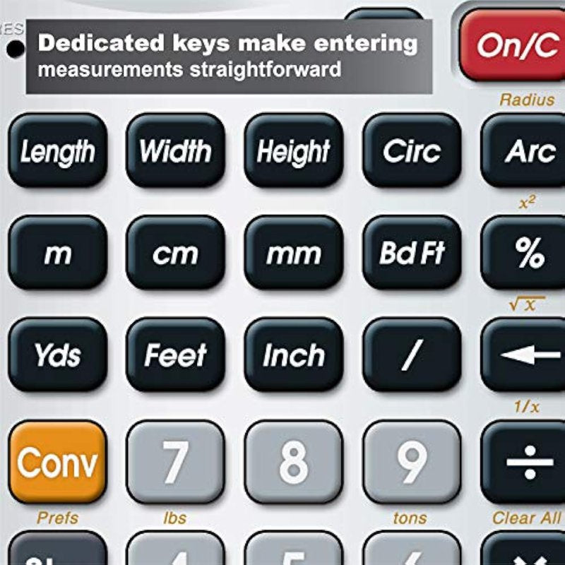 Measuring Calculator for Feet-Inch-Fraction and Metric Conversions