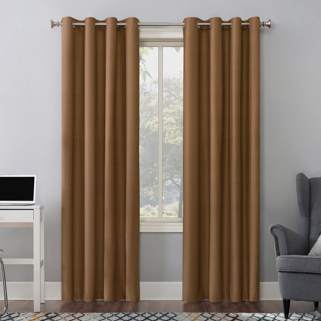 Blackout Thermal Insulated Grommet Curtain Panel - Light Blocking & Energy Saving