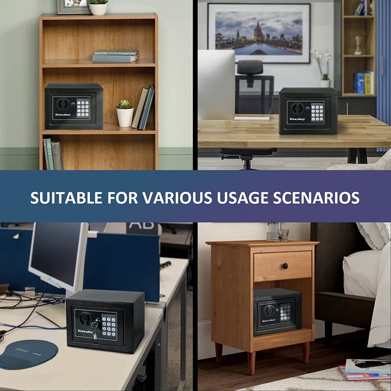 Money Safe Box with Fireproof Bag and Digital Keypad - Security Safe for Home & Office