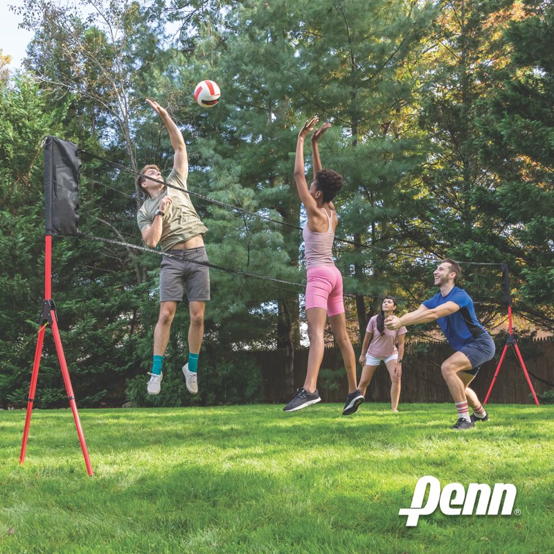 Premium Volleyball Set with Adjustable Net and Ball - Portable Backyard Sports Equipment