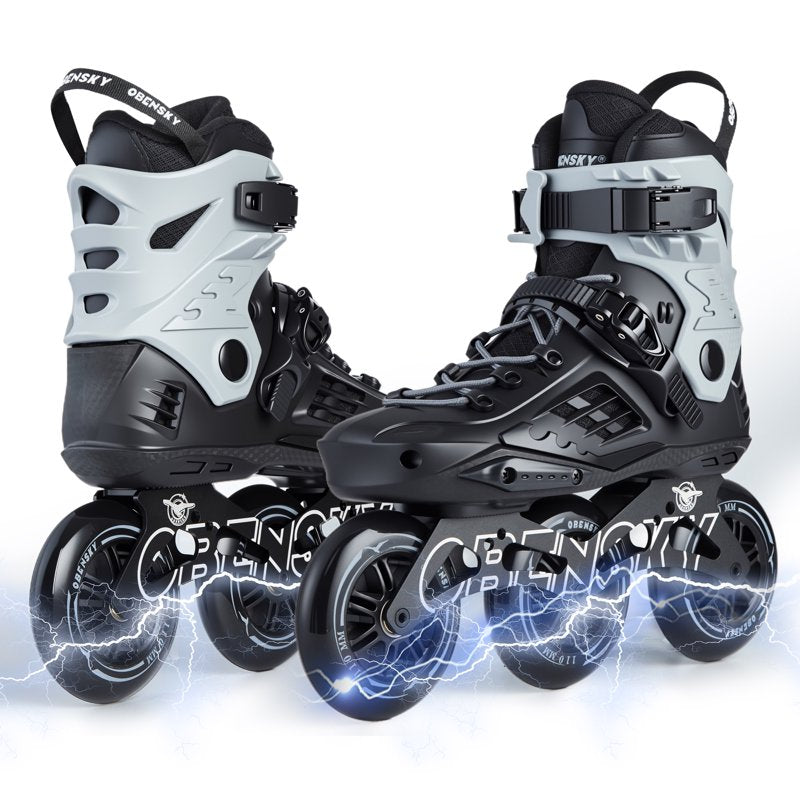 Adult Inline Speed Skates 110mm High-Performance Urban Rollerblades
