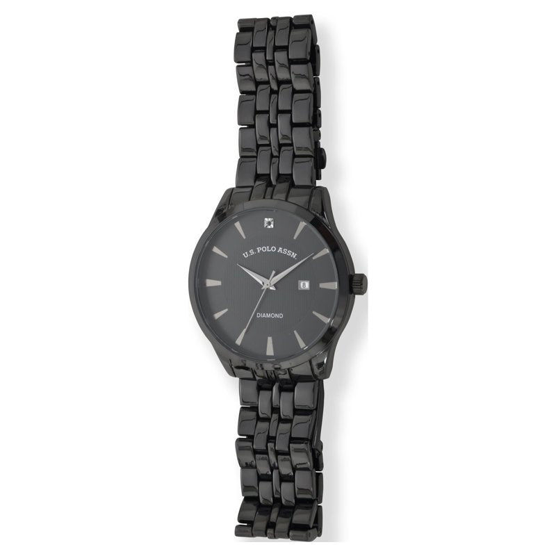 Men's Analog Bracelet Watch with Black Diamond in Gunmetal - Casual & Stylish