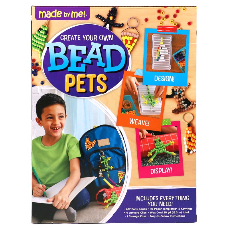 DIY Bead Pets Craft Kit for Kids - Make 10 Animal Charms & Accessories