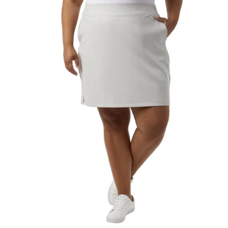Women's Active Skort with Pockets - Light Gray Athletic Shorts Skirt