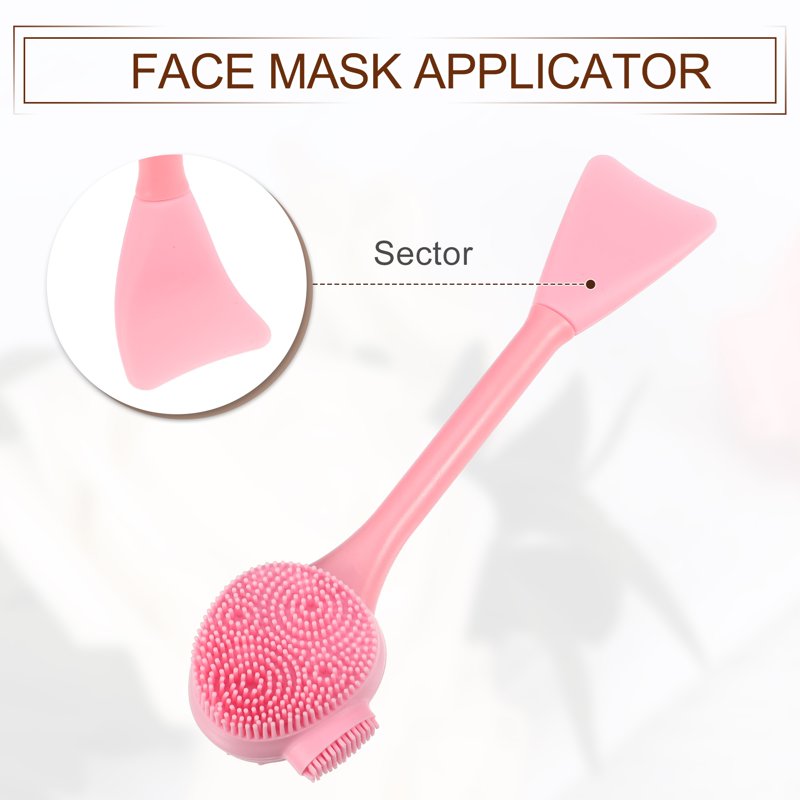 Pink Silicone Facial Cleansing Brush - Multifunction Face Scrubber (Variation: Pink)