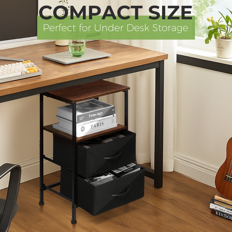 Modern Wood File Cabinet with Drawers for Home Office and Under Desk Storage