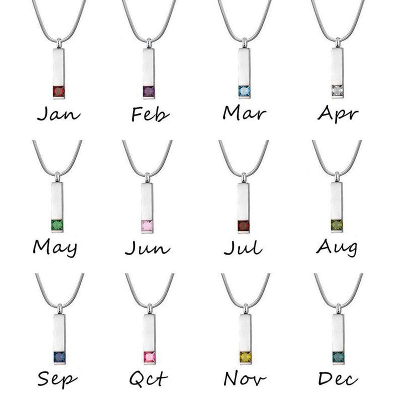 Personalized Memorial Necklace for Ashes - Cremation Jewelry with Custom Engraving