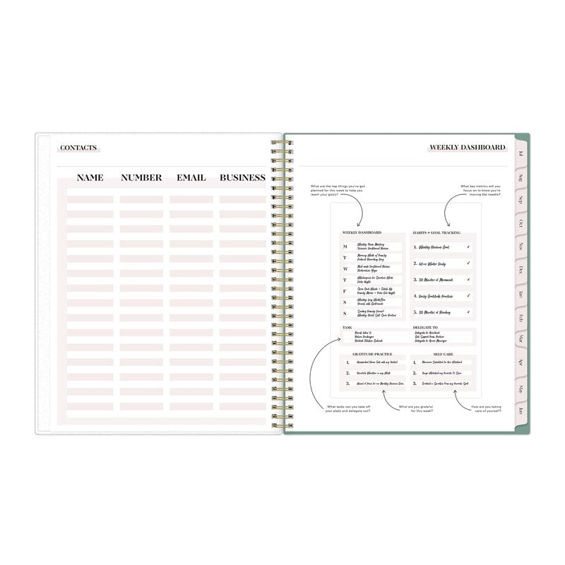 Blue Sky 15-Month Weekly & Monthly Planner 8.5x11 Ridley Mint April 2026–June 2027