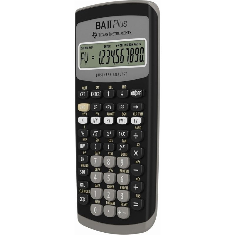 Financial Calculator BA II Plus Black - Profitability, NPV & IRR Functions