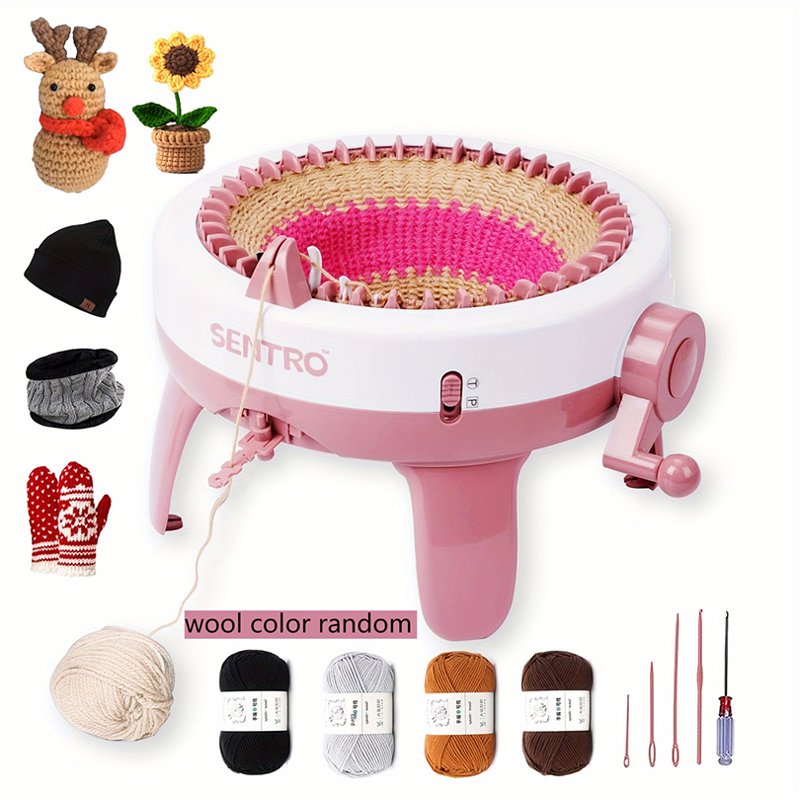 48-Needle Circular Knitting Machine for Beginners & Adults - Fast Textile Loom