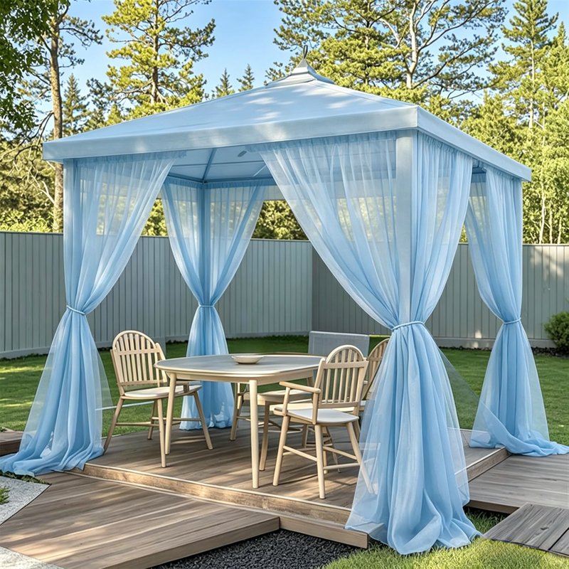 Outdoor Waterproof Curtains for Garden & Patio, Fade Proof, Light Filtering