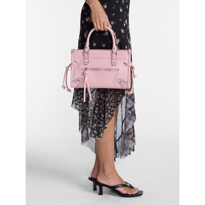 Women’s Square Tote Bag with Zip Pockets & Removable Crossbody Strap