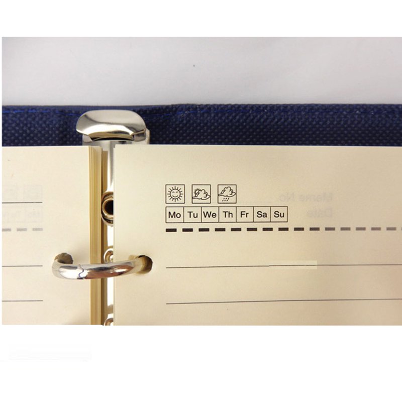 Travel Journal Notebook with Card Slots - PU Leather Cover, A7 Size