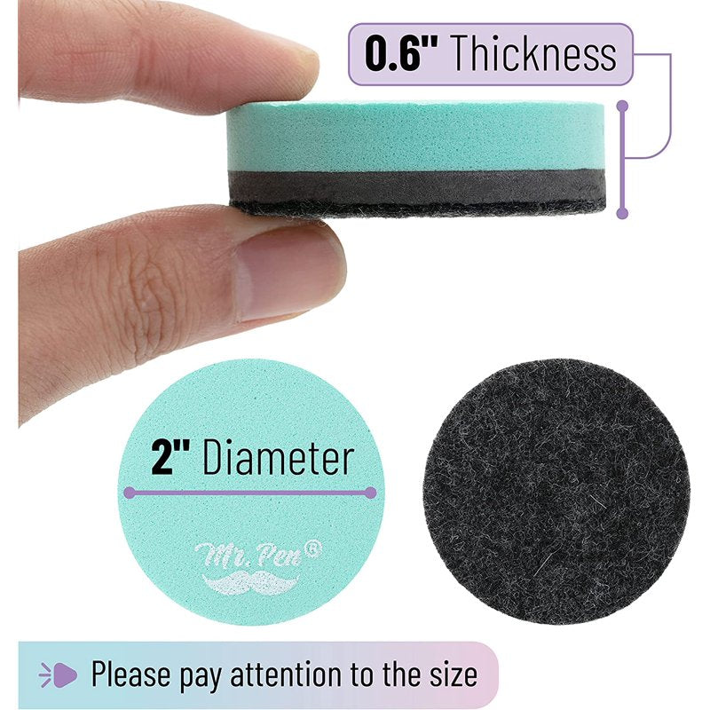 Mini Magnetic Dry Erase Whiteboard Erasers 24 Pack - Pastel Colors, Round