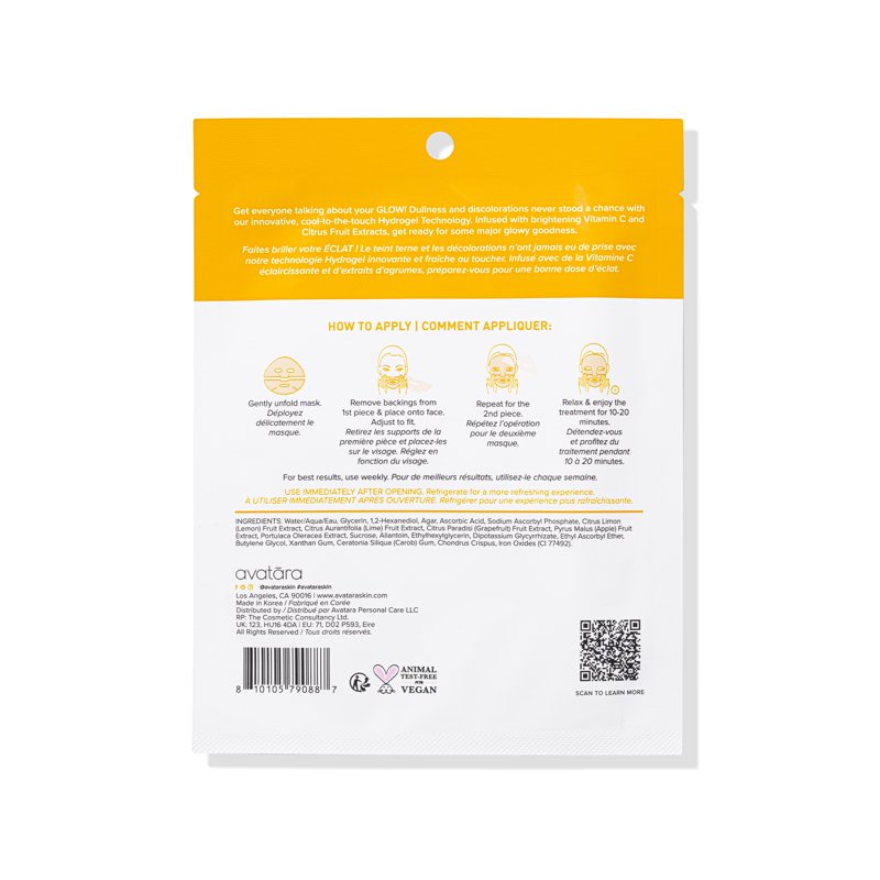 Brightening Hydrogel Face Mask Set - All Skin Types, 2 Pack