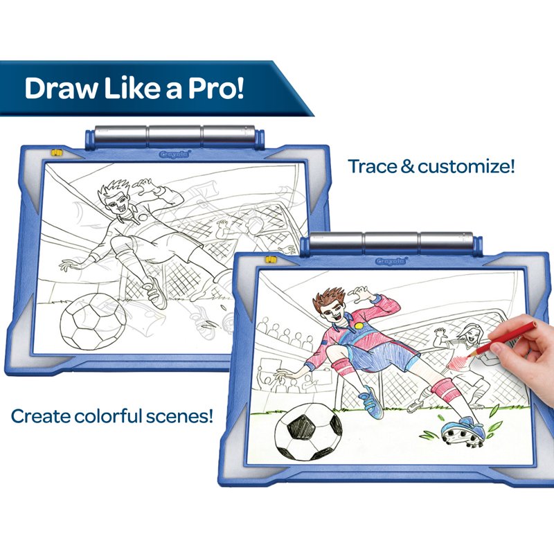 Light Up Tracing Pad for Kids and Artists with Colored Pencils - Blue
