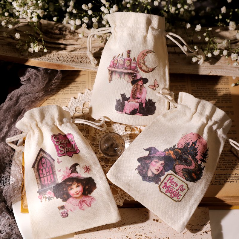 Witch Transfer Stickers for Crafts Scrapbooking Paper Fabric Wood DIY Decor