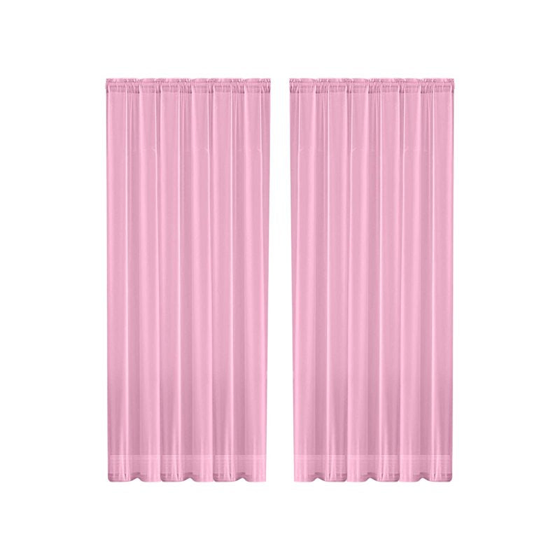 Semi-Sheer Light-Filtering Polyester Window Curtain Panel for Living Room & Bedroom