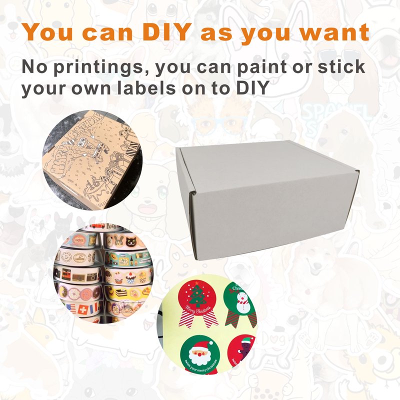 Small Corrugated Mailer Boxes - White Shipping Packaging Boxes for Lightweight Items