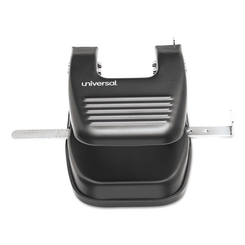 Universal 30-Sheet Two-Hole Punch 9/32 Inch Holes Black Office Paper Punch