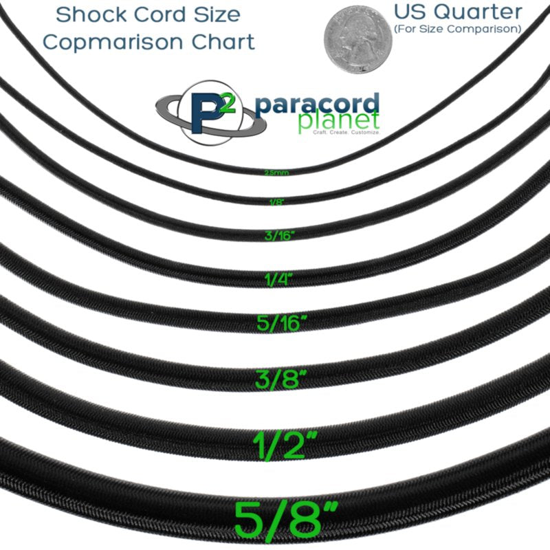 Elastic Bungee Cord Nylon Shock Rope for Crafts Camping & DIY Projects