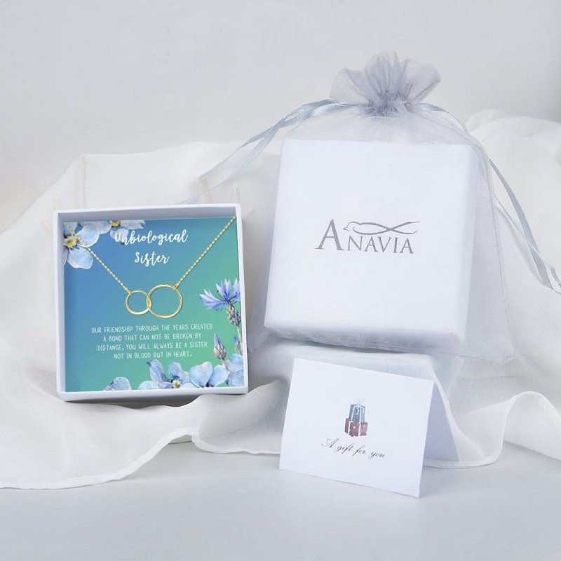 Personalized Mother's Day Jewelry Gift Set with Custom Card - Gold, Silver, Rose Gold Infinity & Cube Rings