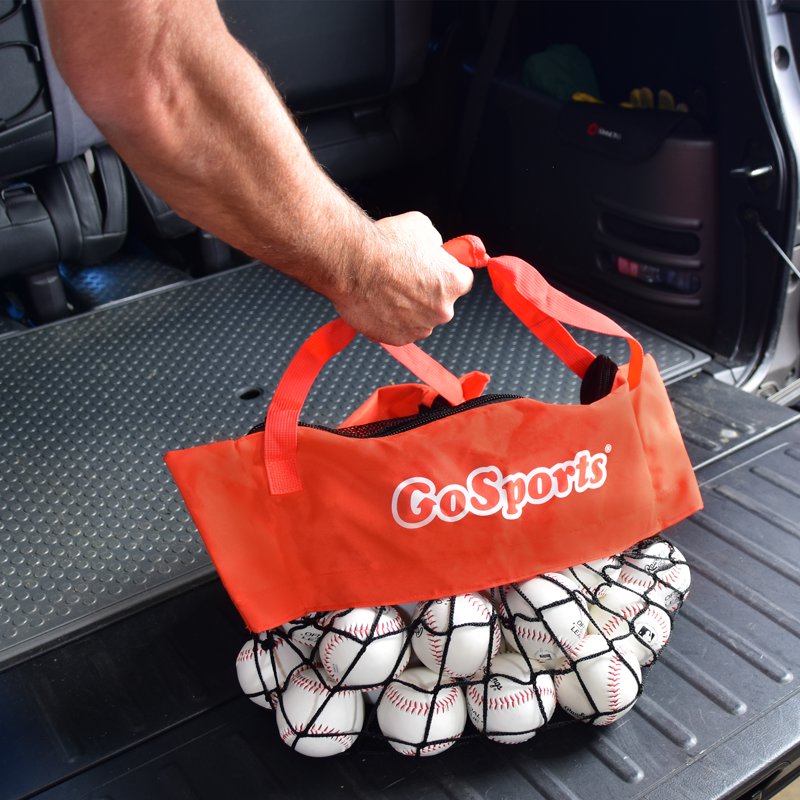 Baseball & Softball Ball Caddy with Carrying Bag - Portable Ball Storage for Coaches & Players