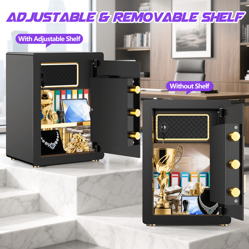 Large Home Safe Box 5.0 Cu ft with Digital Keypad & Fireproof Bag