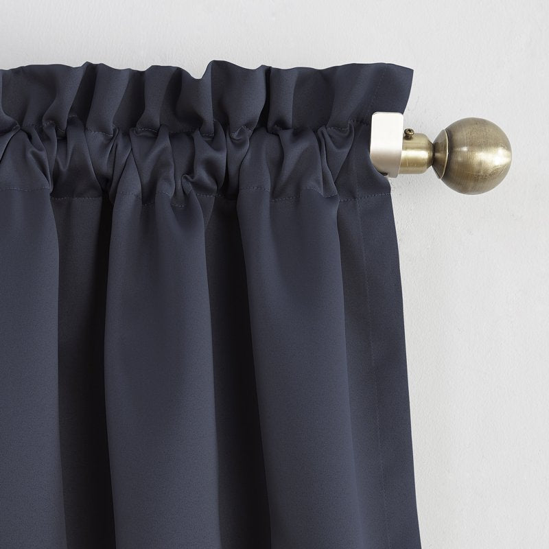 Energy Saving Blackout Curtain Panel with Rod Pocket - Thermal & Noise Reducing