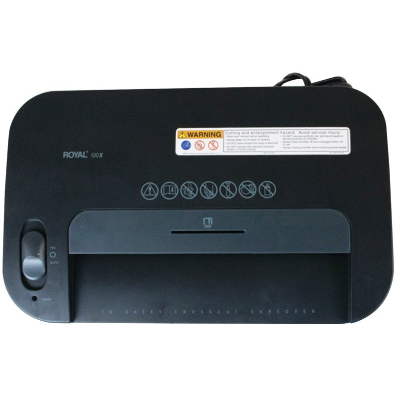 10-Sheet Crosscut Paper Shredder with Credit Card Cutter, 1/8" x 1.5" Particles