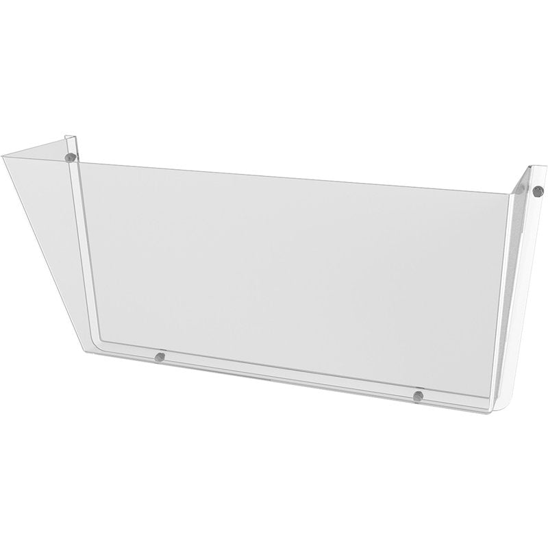 Unbreakable Wall File Organizer - Letter Size Clear Plastic Document Pocket