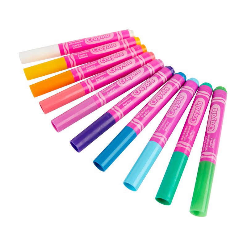 Crayola Broad Line Markers Set - 10 Bright & Washable Kids Art Supplies