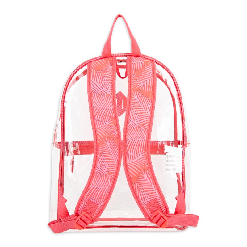 Clear School Backpack with Pencil Case and Adjustable Straps - Multiple Colors