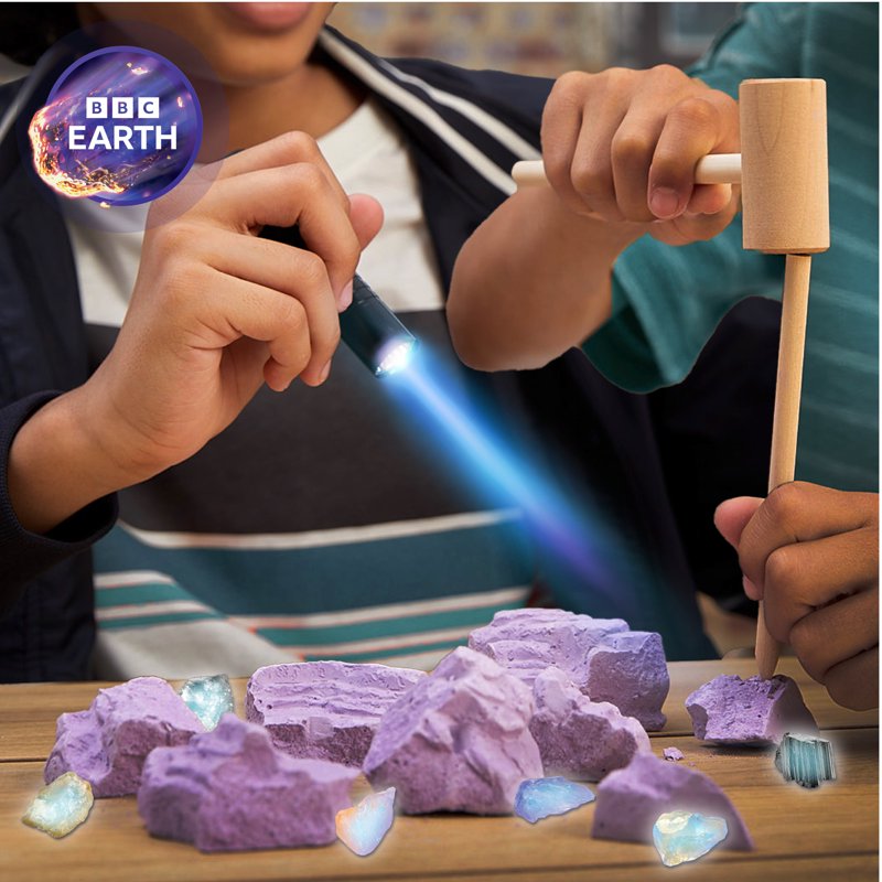 Glowing Cave Mineral Dig Kit for Kids STEM Geology Excavation Set - Ages 6+