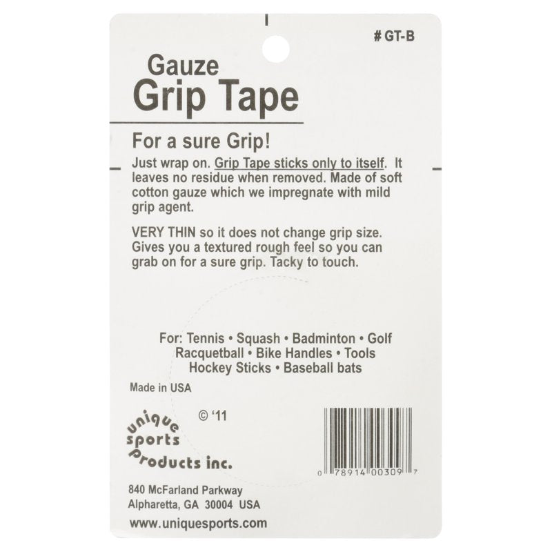 Gauze Grip Tape for Tennis Racquetball Squash Baseball - Non-Slip Sports Tape