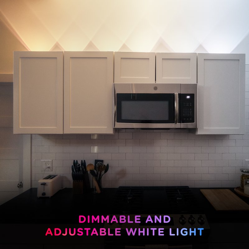 Indoor RGBWIC LED Wall Lights String with Remote - Color Changing 8ft