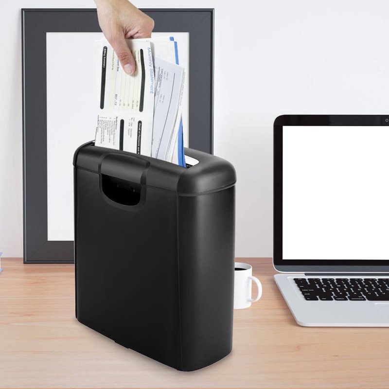 6-Sheet Paper Shredder with 3 Gallon Bin, Strip-Cut for Home Office Security