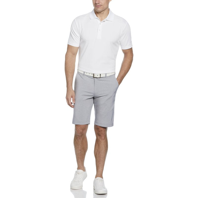 Men's 10-Inch Performance Heather Golf Shorts with Flex Waistband & Sun Protection