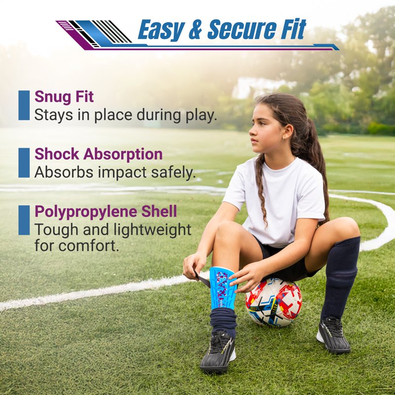 Vizari Soccer Shin Guards with Ankle Protection - Kids, Youth & Adults - Variation L