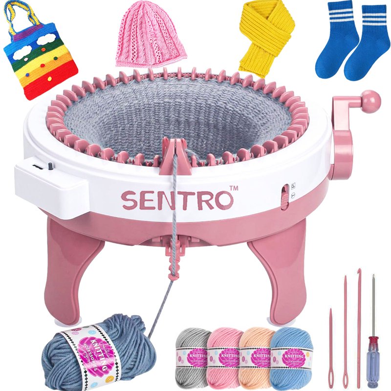 Knitting Machine with 48 Needles DIY Weaving Loom Kit for Beginners and Adults