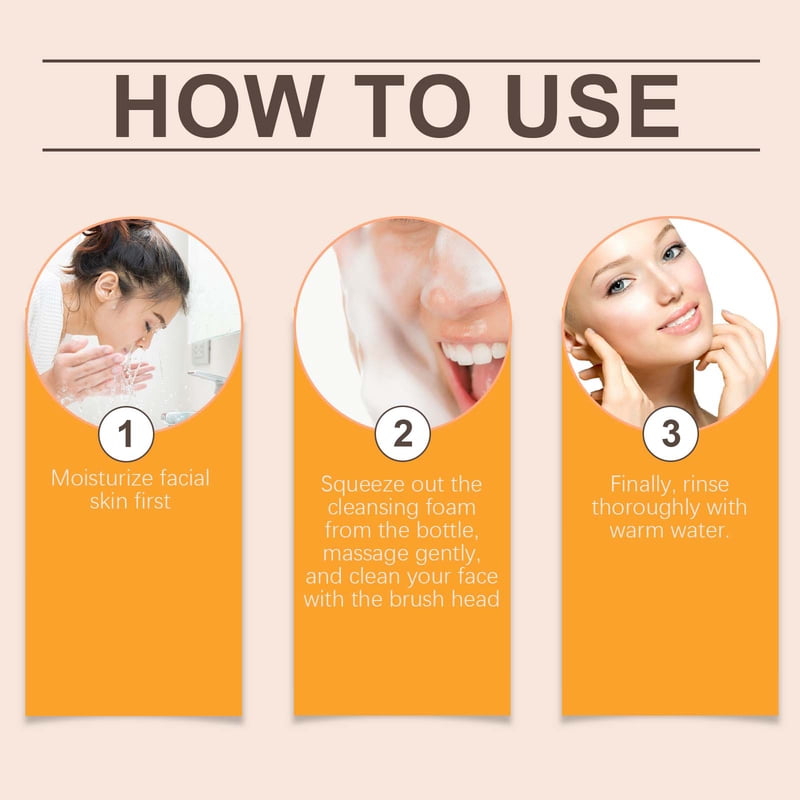 Turmeric Facial Cleanser with Brush for All Skin Types - 3.38 fl oz