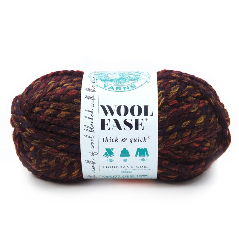 Super Bulky Variegated Yarn 15 Pack for Knitting & Crocheting - Wool-Ease Thick & Quick
