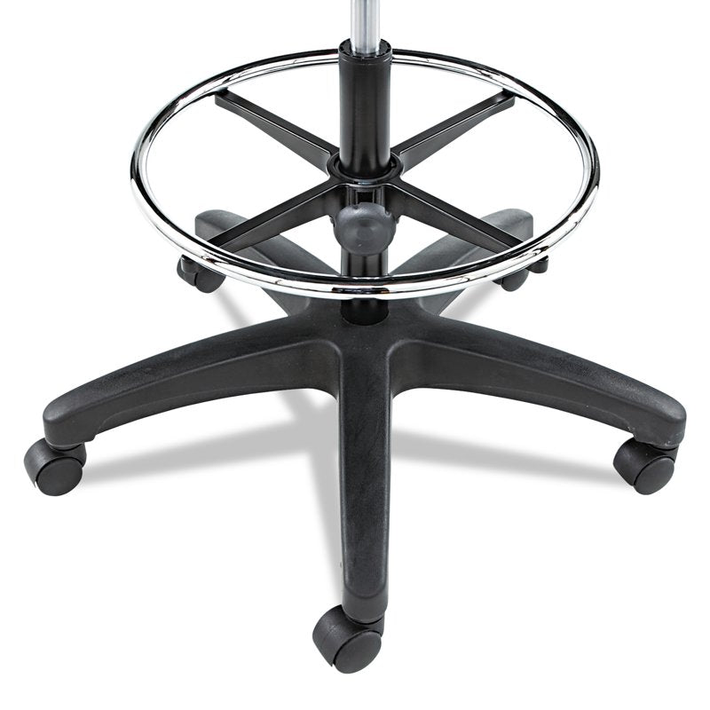 Adjustable Swivel Task Stool with Faux Leather Seat & Casters