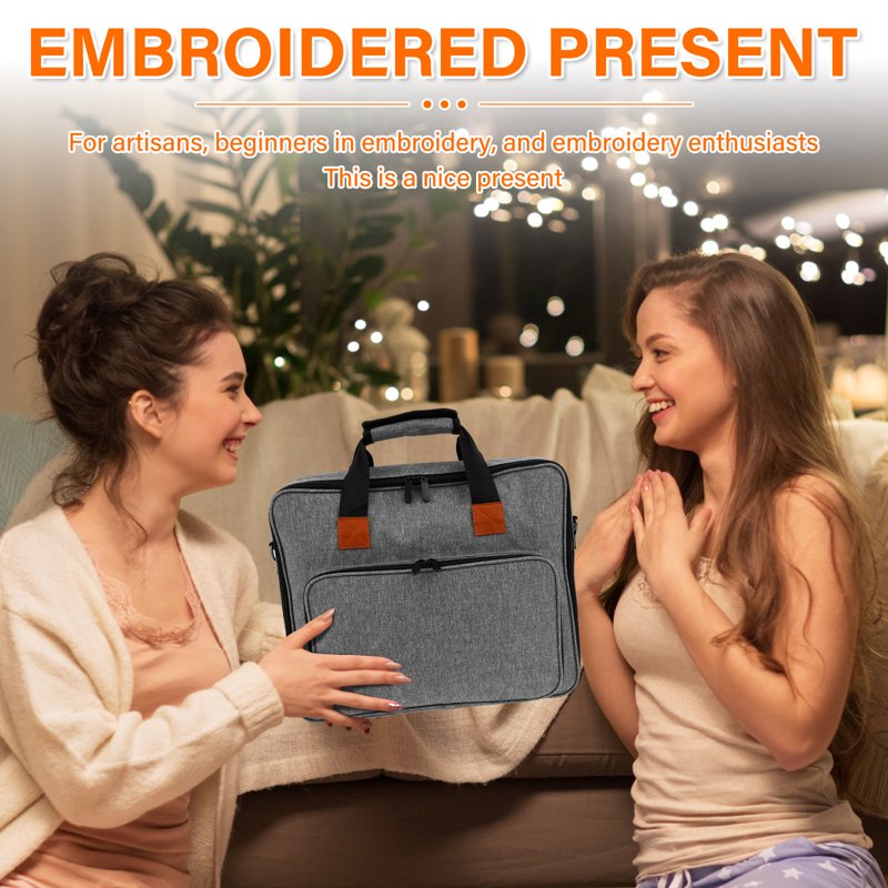Embroidery Floss Organizer Bag with Multiple Pockets - Portable Sewing & Cross Stitch Storage