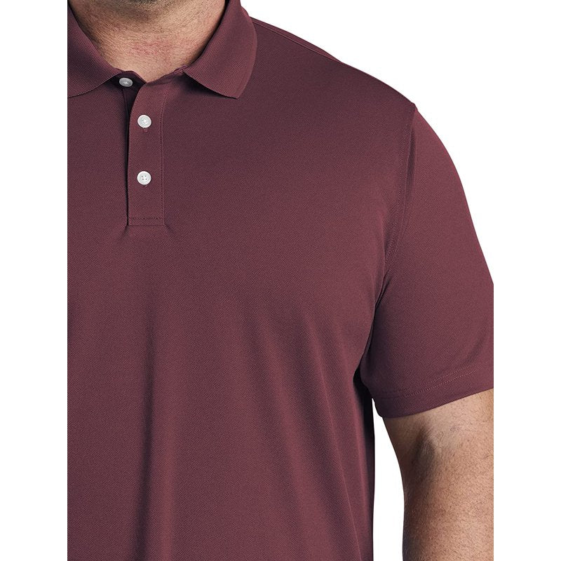 DXL Big & Tall Golf Polo Shirt, Port, 2XLT – Moisture-Wicking, UPF Sun Protection
